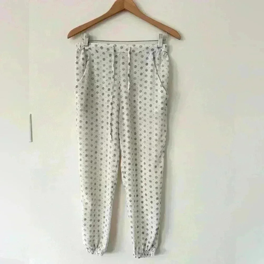 Ali Golden Silk Jogger Pants Size XS‎